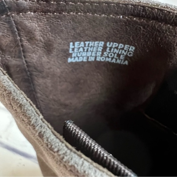 J. Crew Ryder grey suede mid calf pull on buckle boot size 7.5 - Picture 12 of 13